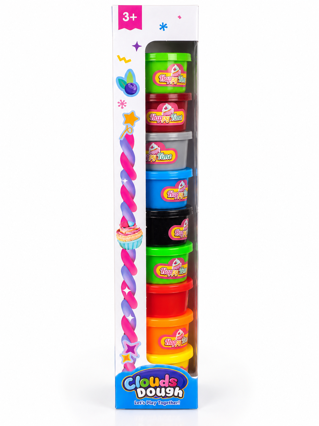 DIY Play Clay Colour Set – 9-Pot Modelling Dough Pack
