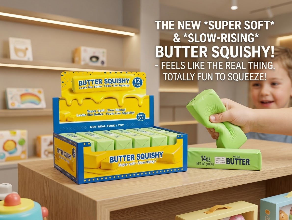 Giant Stick Butter Squishy (14 oz / 400g) – Super Soft Slow-Rising Sensory Stress Toy