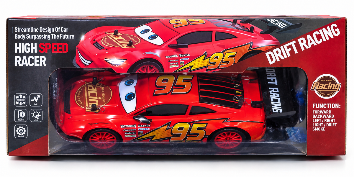 1:16 RC Drift Racing Car – 2.4GHz Red Remote Control Sports Car