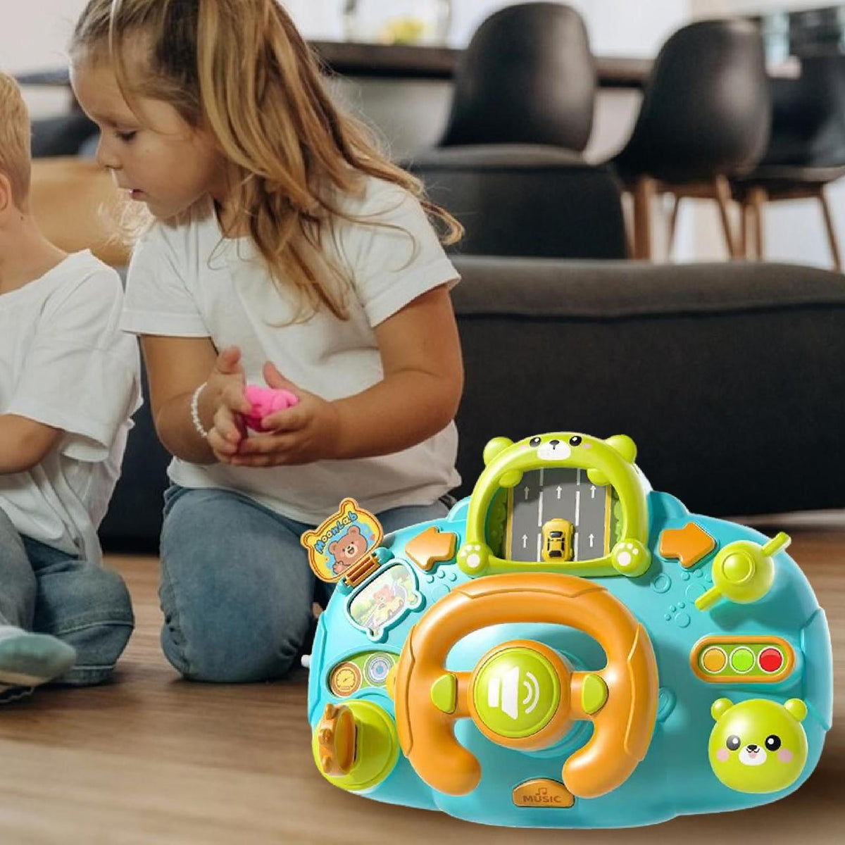 Musical Steering Wheel Toy for Kids | Multifunctional Car Driving Toy | 3+ Years