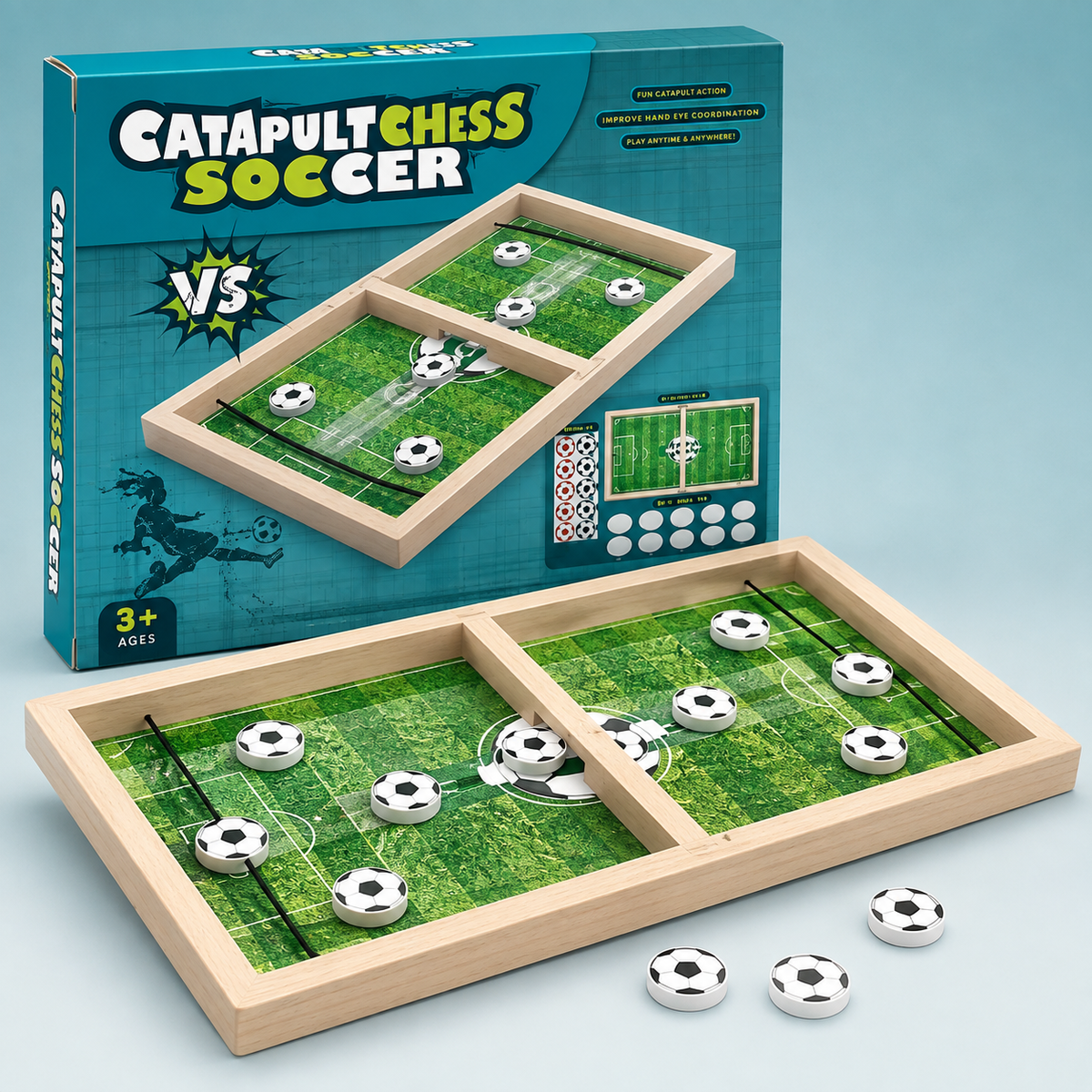 Catapult Chess Soccer Board Game for Kids – Fast-Paced Tabletop Football Challenge