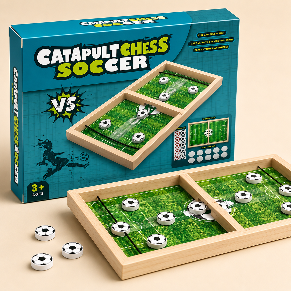 Catapult Chess Soccer Board Game for Kids – Fast-Paced Tabletop Football Challenge