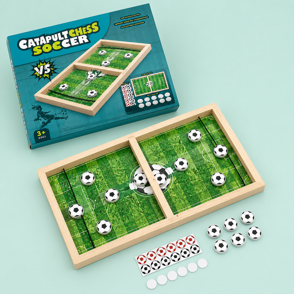 Catapult Chess Soccer Board Game for Kids – Fast-Paced Tabletop Football Challenge