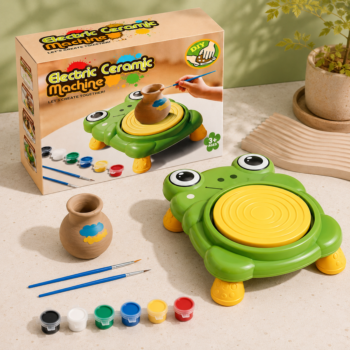 Electric Ceramic Machine for Kids – DIY Pottery Wheel & Creative Painting Craft Toy