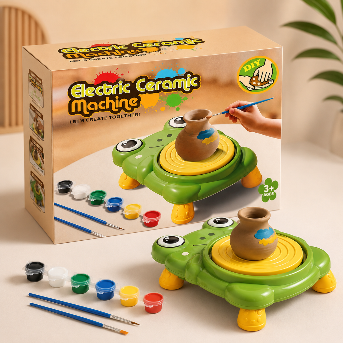 Electric Ceramic Machine for Kids – DIY Pottery Wheel & Creative Painting Craft Toy