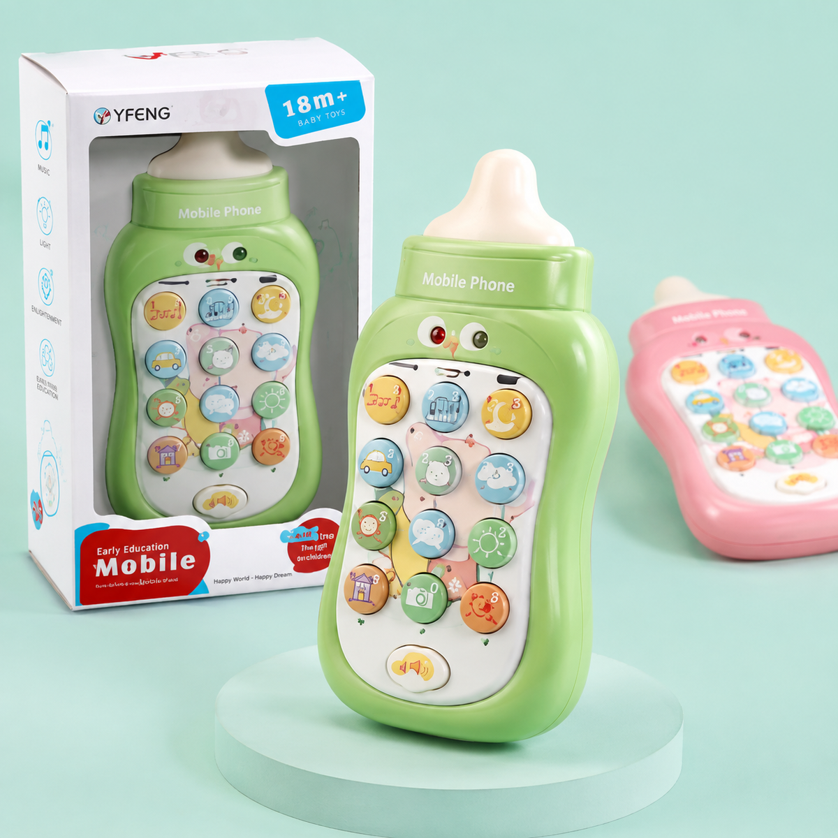 Early Education Mobile Learning Phone Toy for Toddlers – Interactive Bottle-Shaped Kids Toy 18M+
