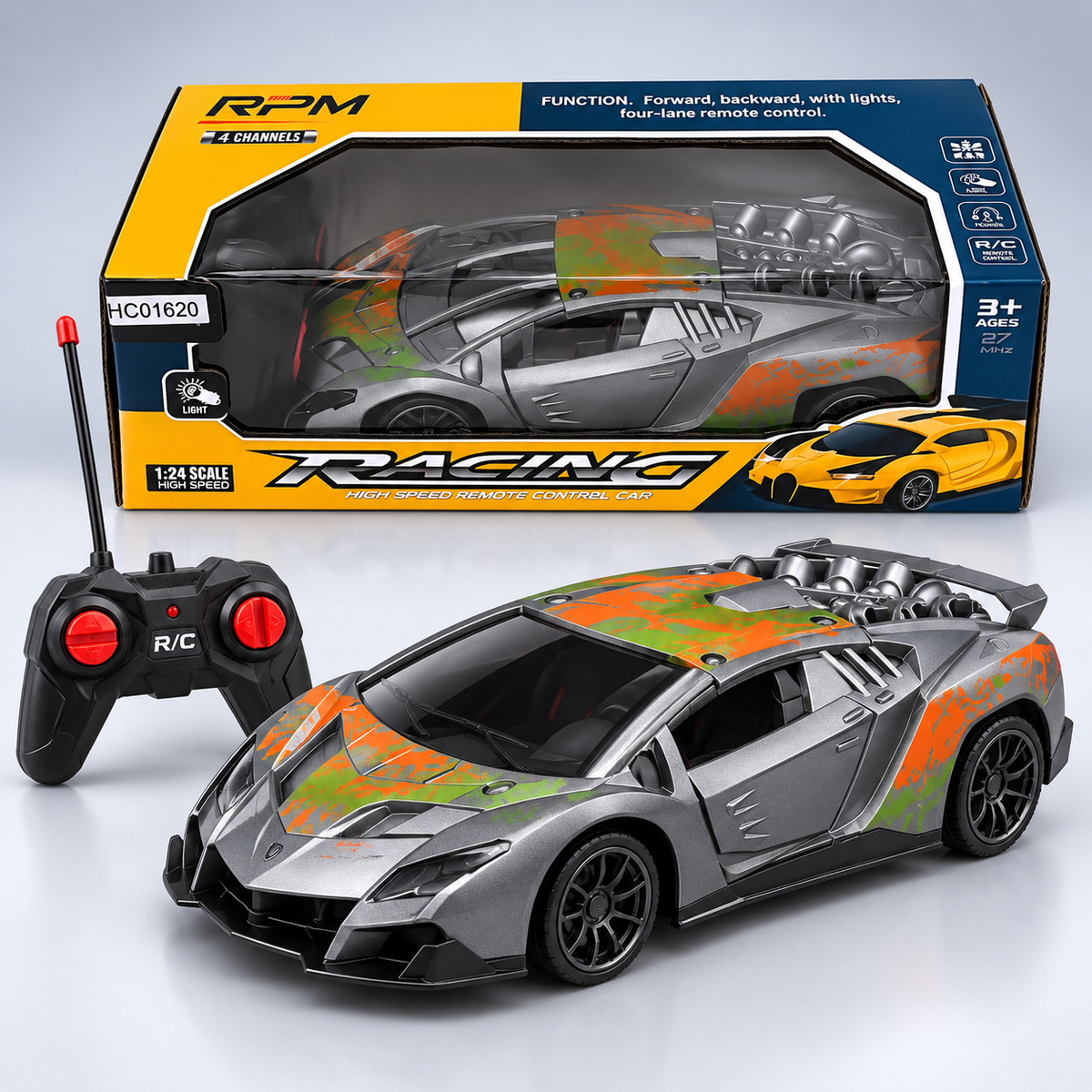 HC01620 1:24 4-Channel RC Racing Sports Car with Lights