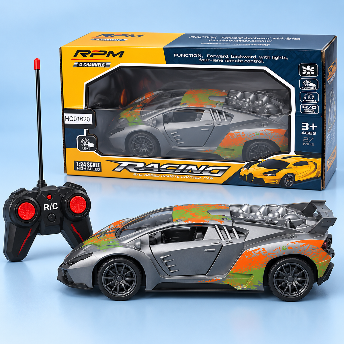 HC01620 1:24 4-Channel RC Racing Sports Car with Lights