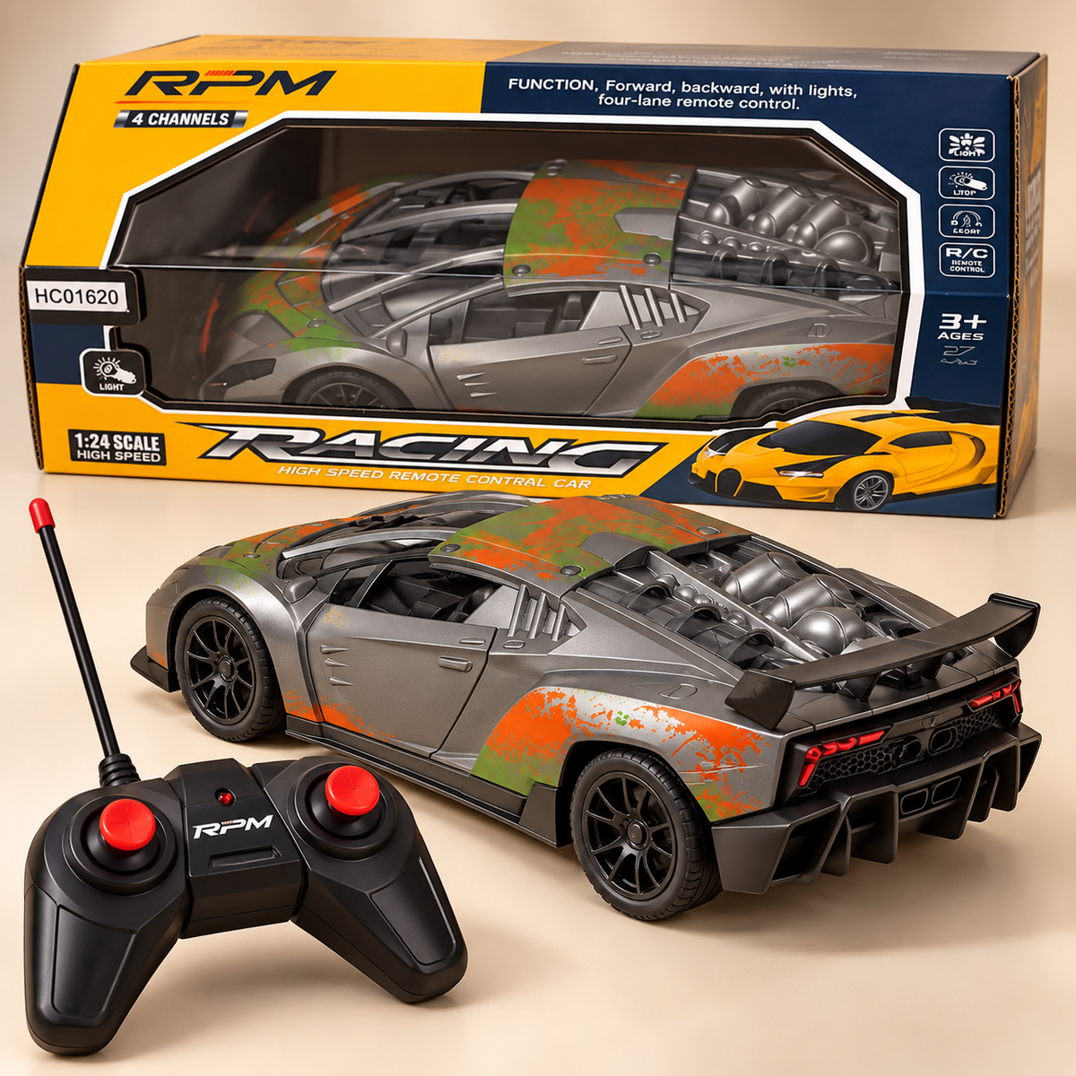 HC01620 1:24 4-Channel RC Racing Sports Car with Lights