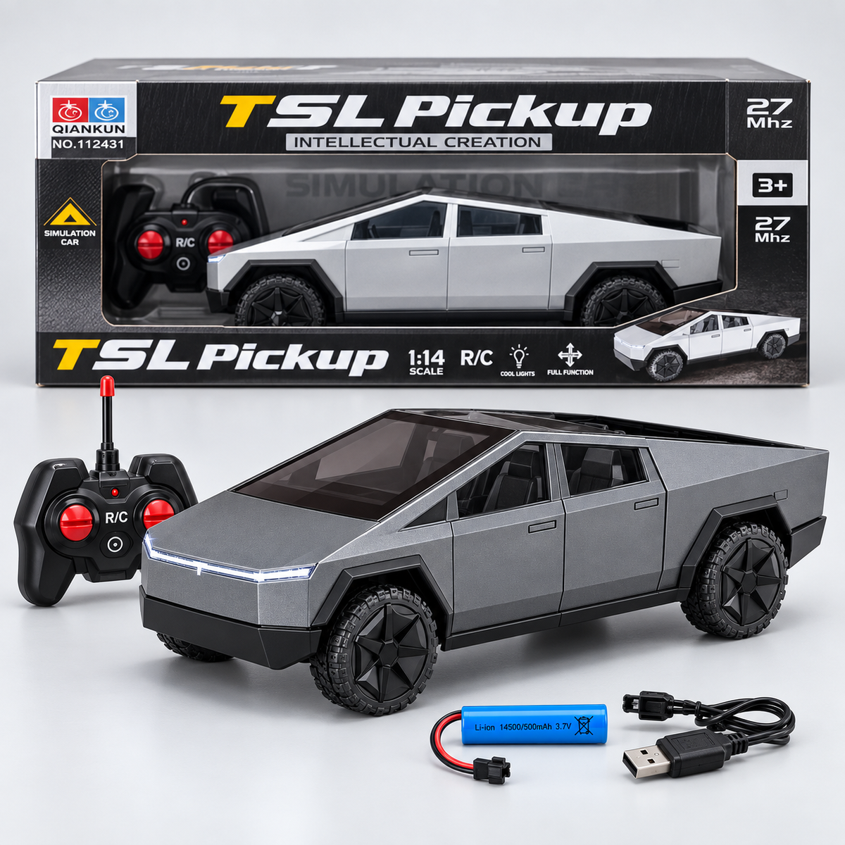 112431 TSL 1:14 Remote Control Pickup Car with Rechargeable Battery