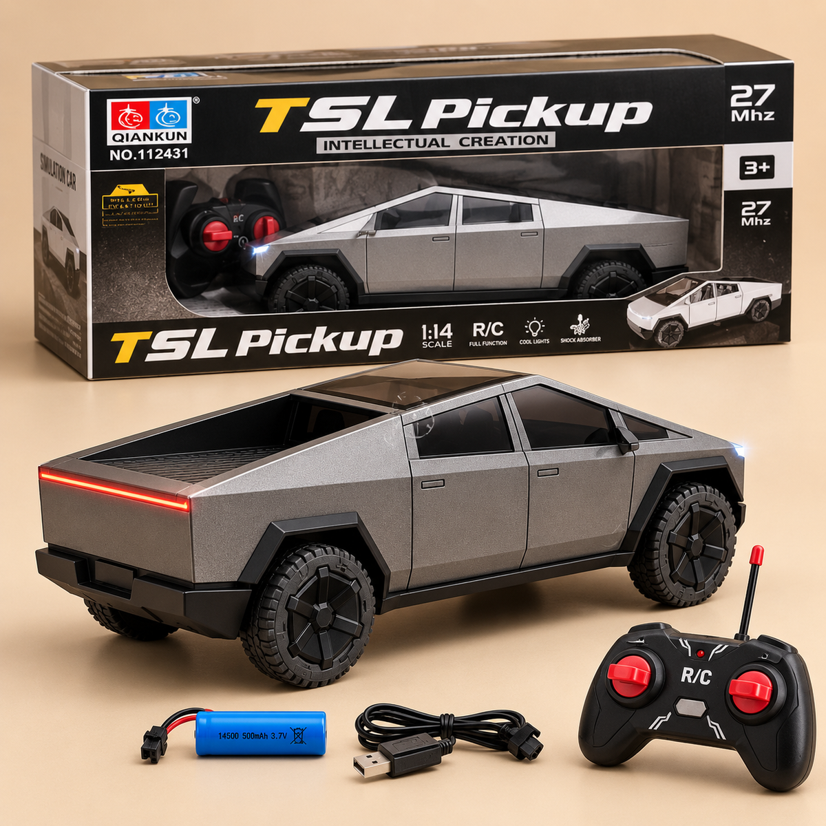 112431 TSL 1:14 Remote Control Pickup Car with Rechargeable Battery
