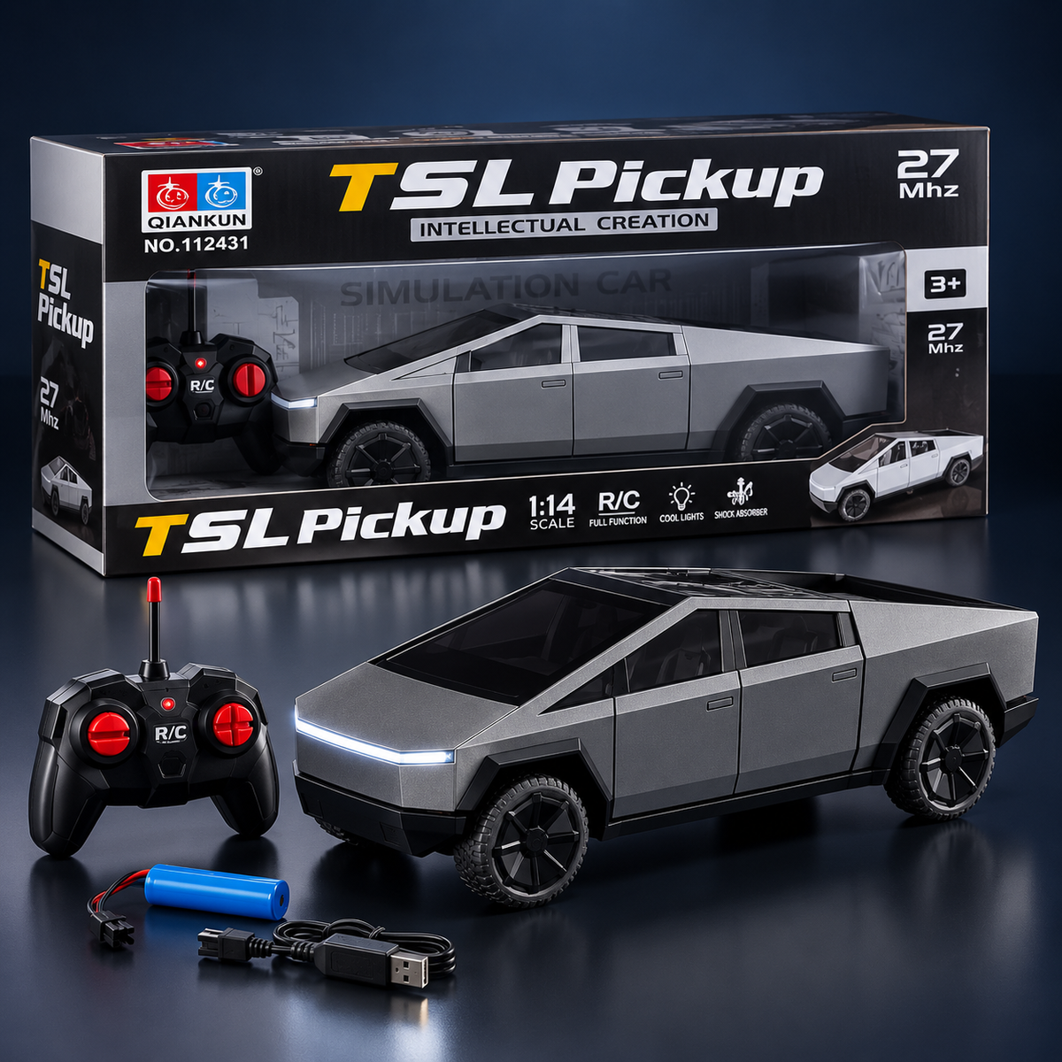 112431 TSL 1:14 Remote Control Pickup Car with Rechargeable Battery
