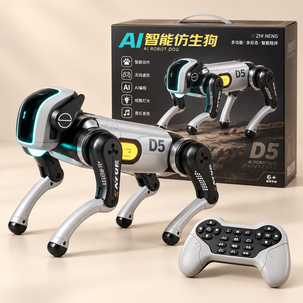 1001 AI Smart Bionic Robot Dog with Multi-Function Controller
