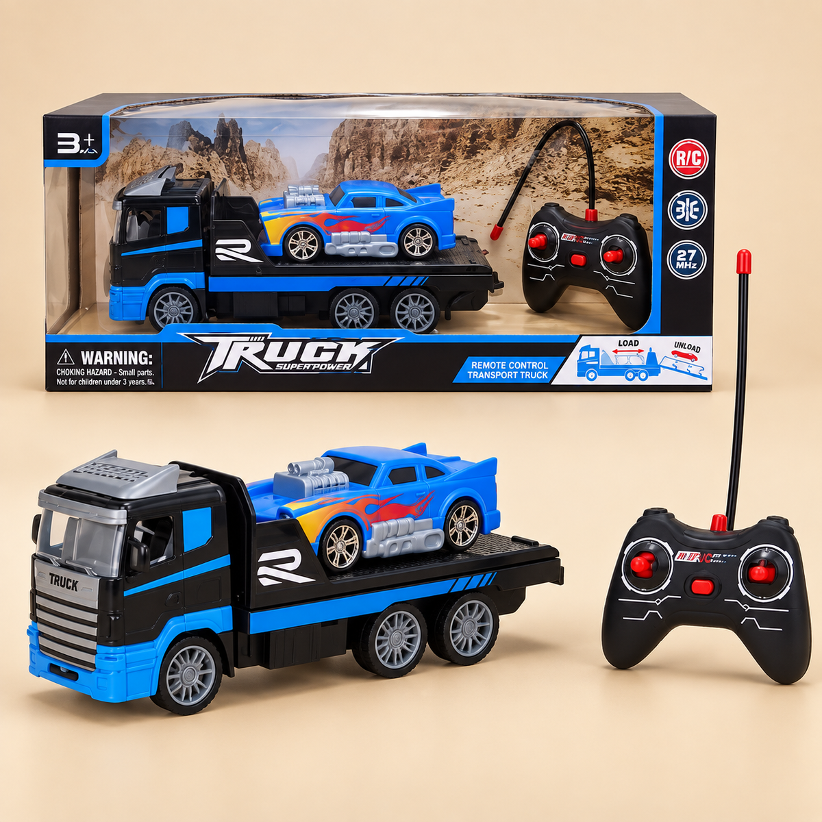 328-85 Remote Control Car Carrier Truck with Sports Car