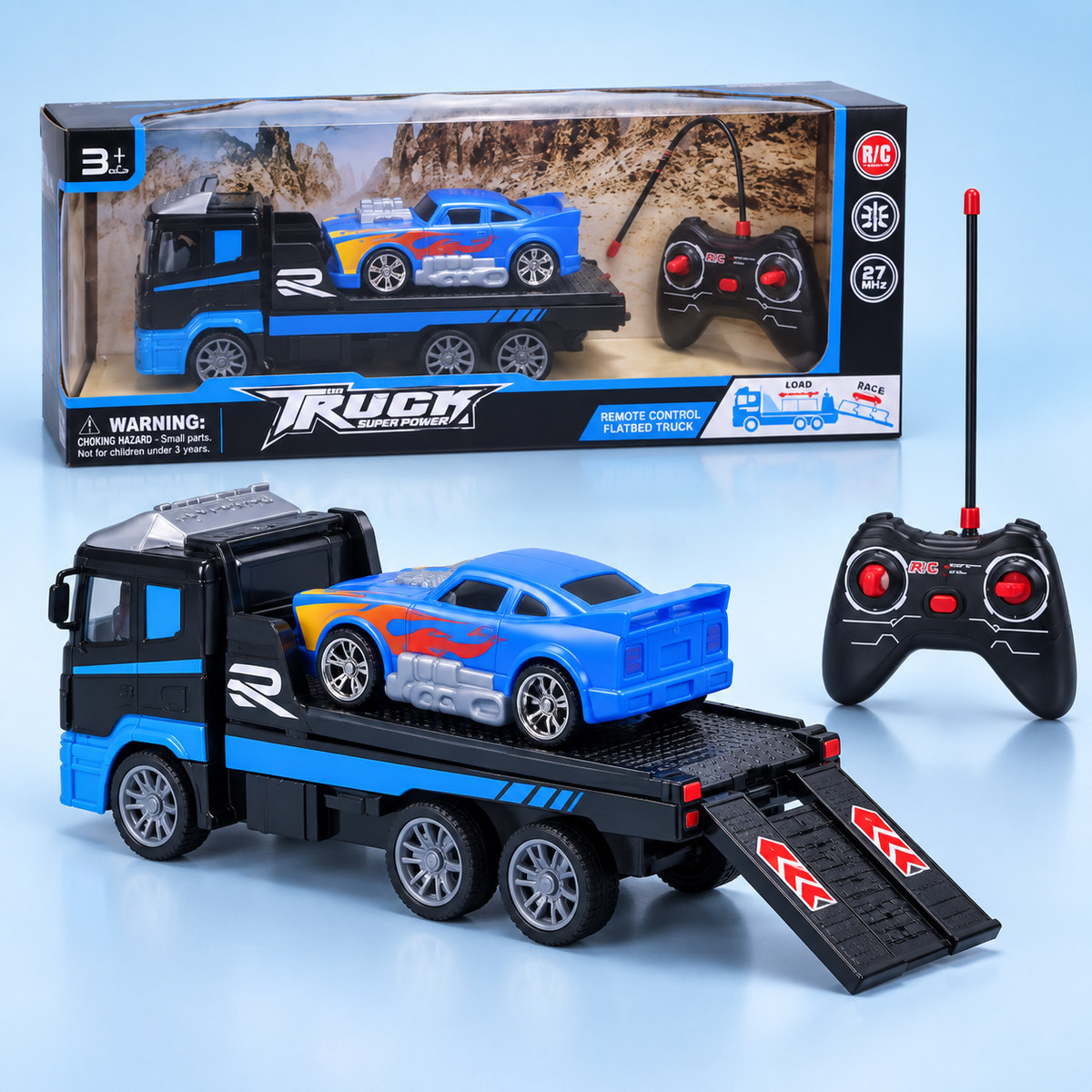 328-85 Remote Control Car Carrier Truck with Sports Car