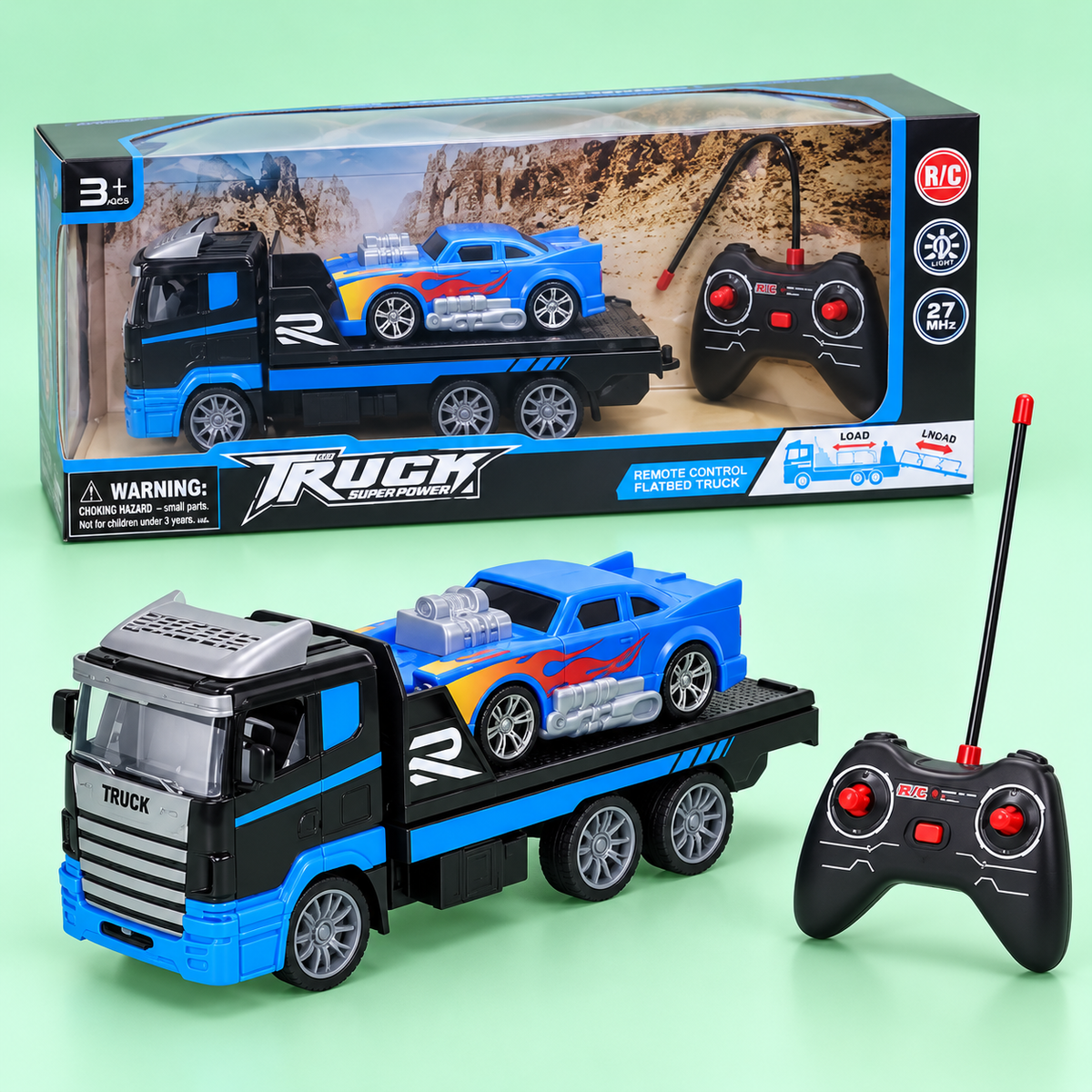328-85 Remote Control Car Carrier Truck with Sports Car