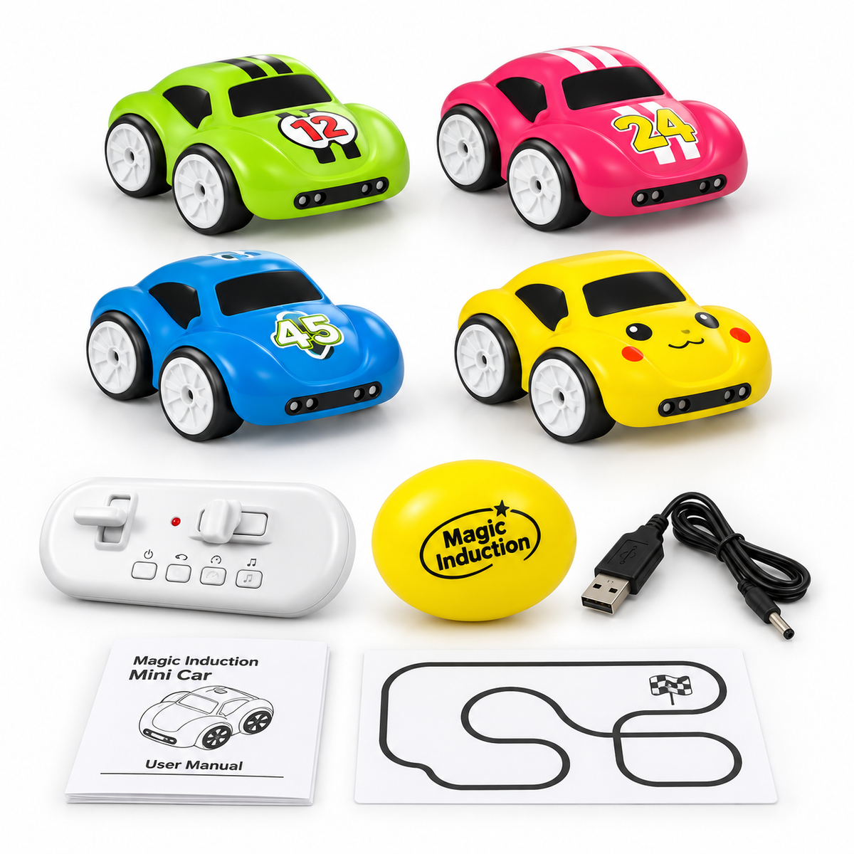 001 Magic Induction Mini Car with Track-Drawing Controller
