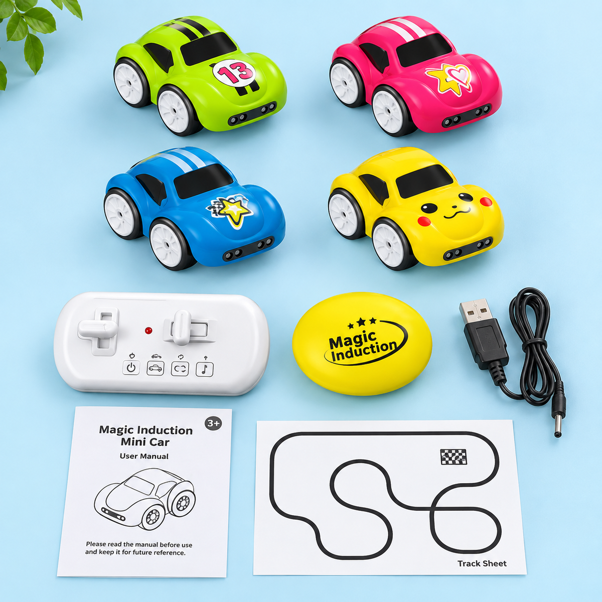 001 Magic Induction Mini Car with Track-Drawing Controller