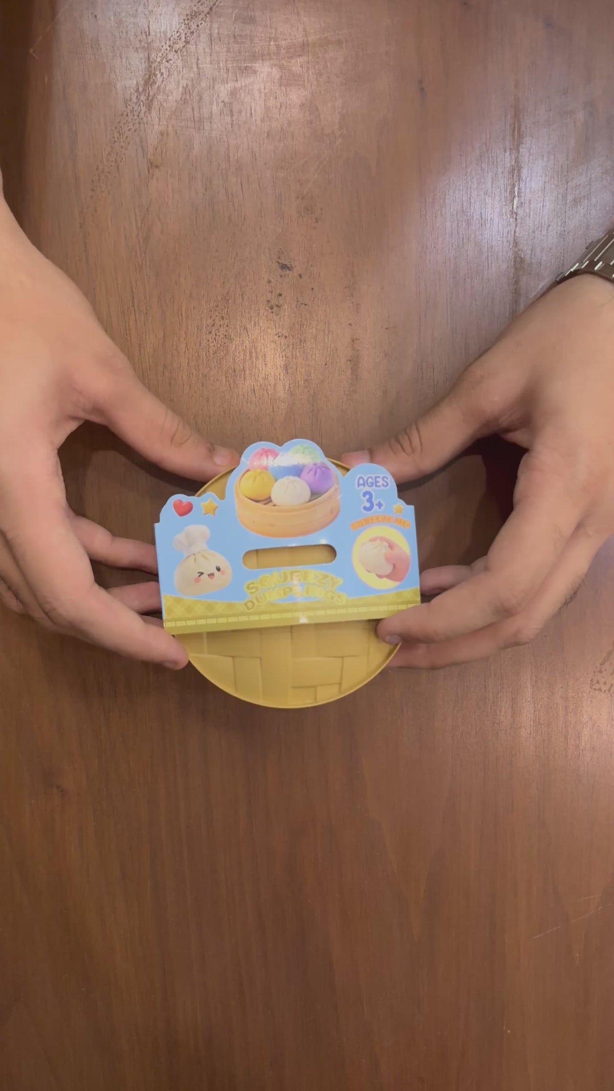 Cute Dumpling Squishy Stress Relief Toy with Steamer Box 🥟