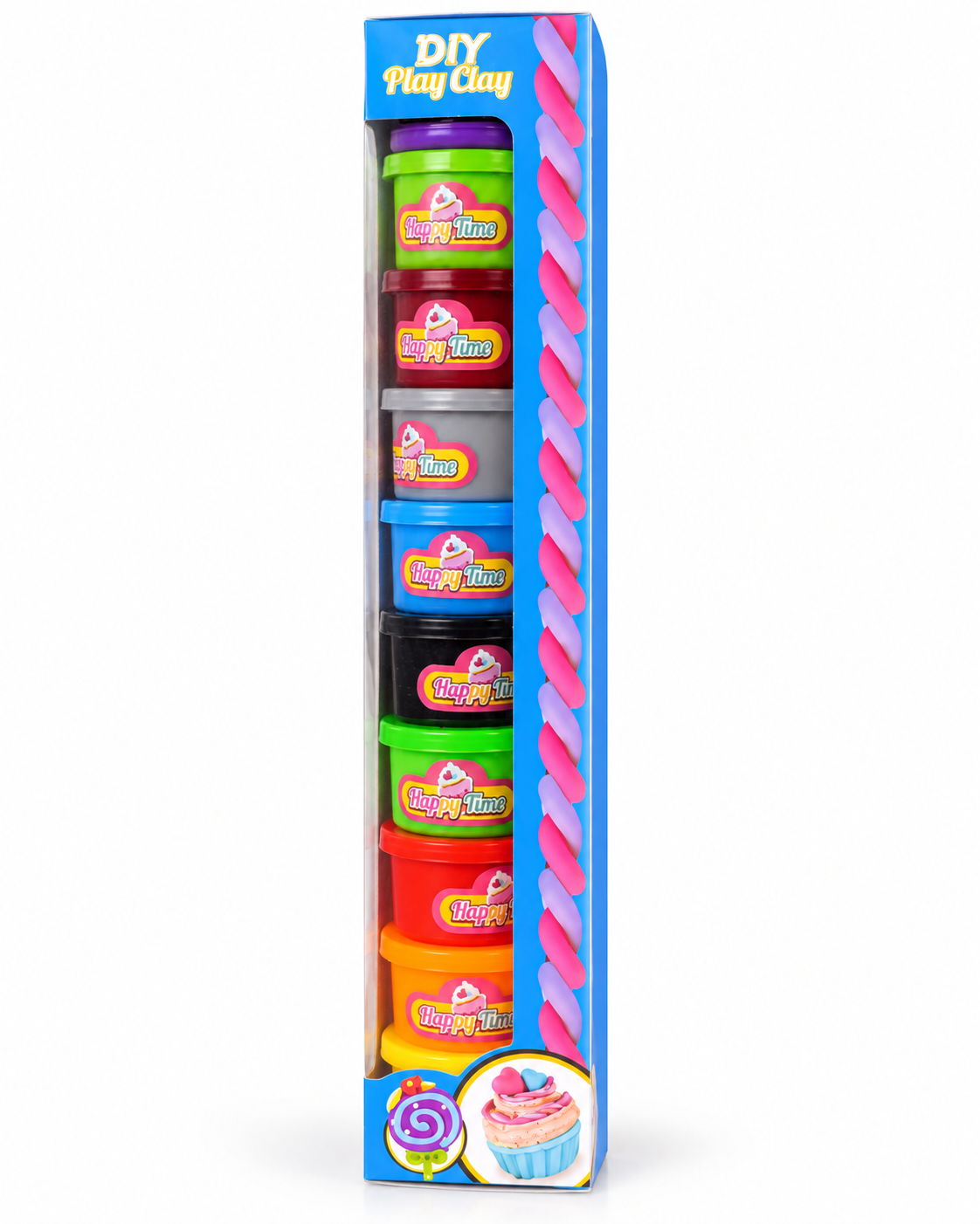 DIY Play Clay multicolor modelling dough set with nine pots