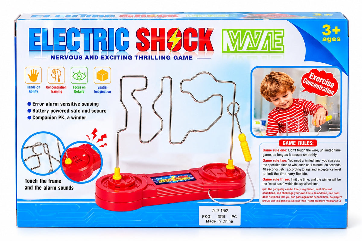 Electric buzz wire maze concentration game with touch alarm for kids ages 3 plus