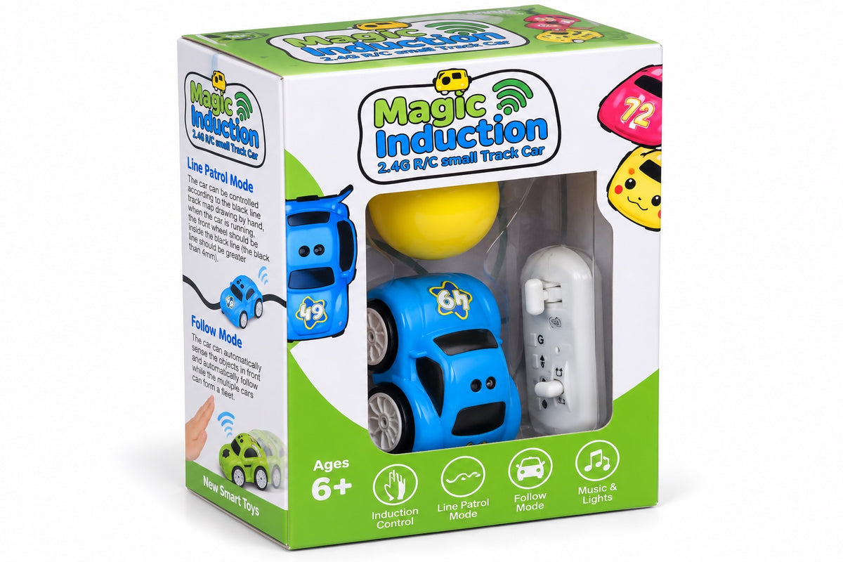 Magic Induction 2.4G RC smart track car with follow mode music and lights